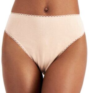 #835 Charter Club Everyday Cotton High-Cut Brief Underwear, - Chai